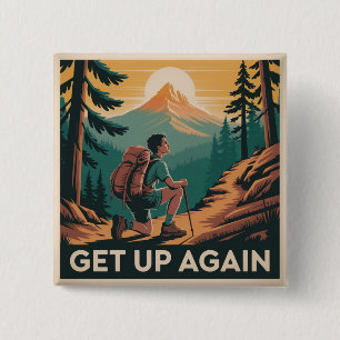 Get Up Again 15 Cm Square Badge