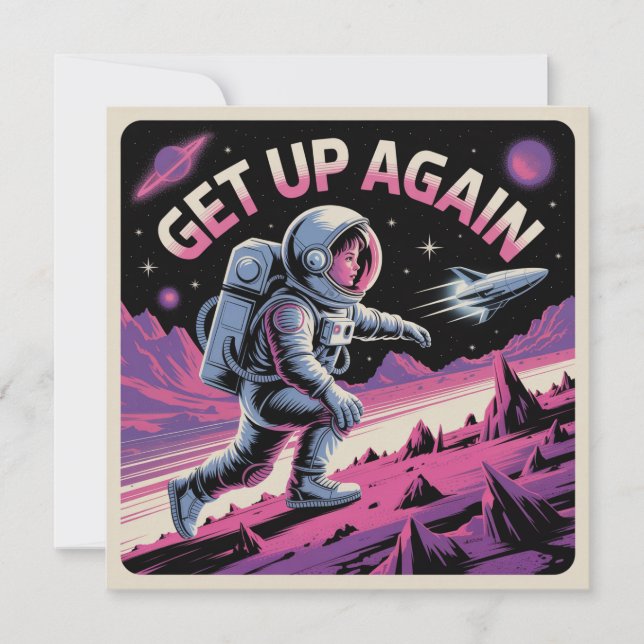 Get Up Again Holiday Card (Front)