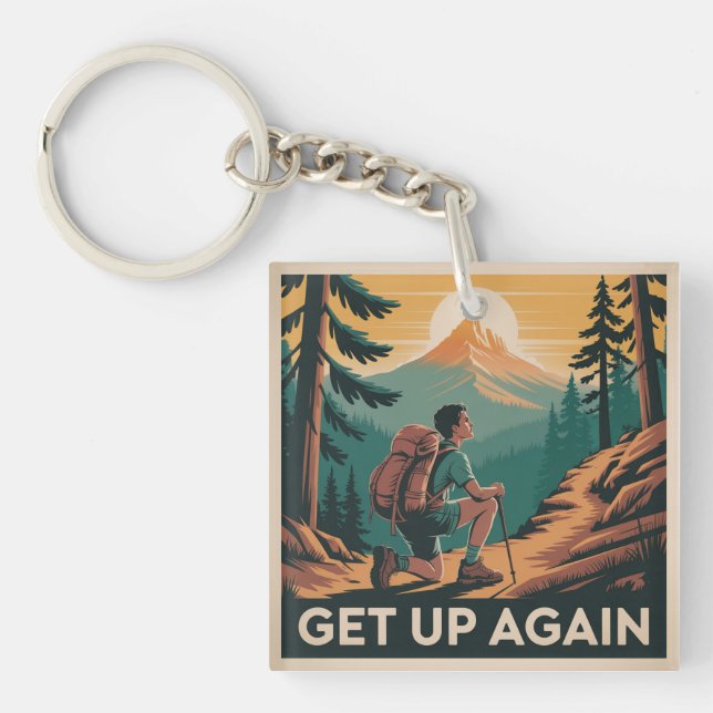 Get Up Again Key Ring (Front)
