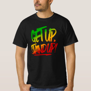Get Up, Stand Up! Rasta Colours Reggae T-Shirt