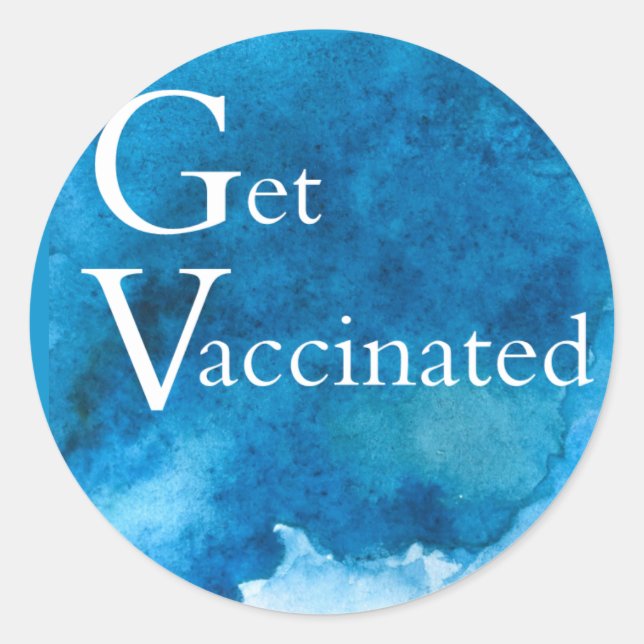 get VACCINATED     Classic Round Sticker (Front)