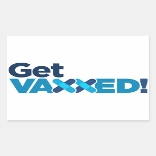 get vaccinated magnet rectangular sticker