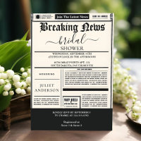 Get Vintage Pays Old Retro Newspaper Bridal Shower