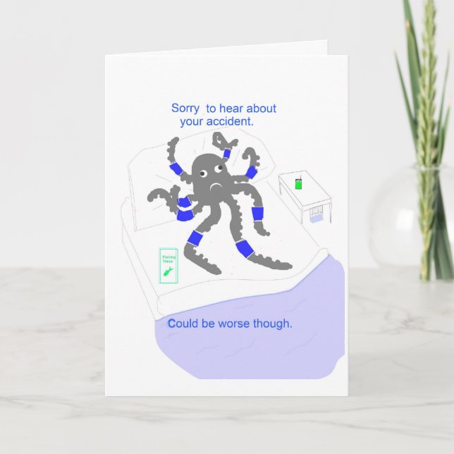 Get well after accident card (Front)