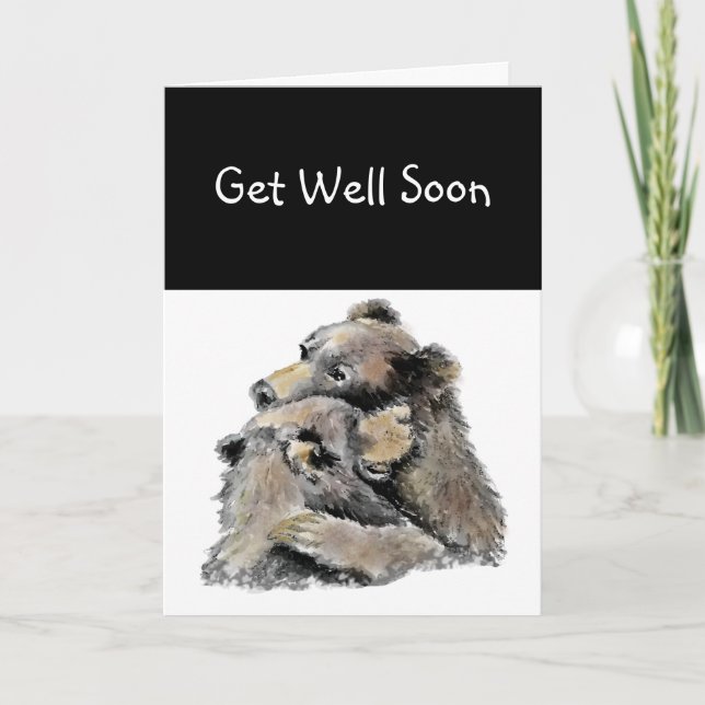 Get Well Bear Hug Animal Someone Cares  Card (Front)