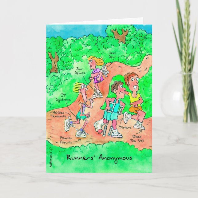 Get Well Card for Runner - Runners Anonymous (Front)