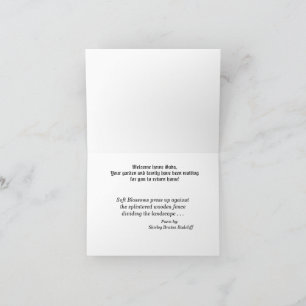 GET WELL - COMING HOME! Folded Greeting Card