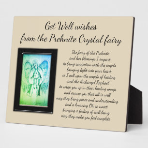 Get Well Crystal Fairy Plaque