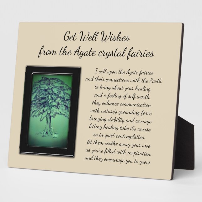 Get Well Crystal Fairy Plaque (Side)