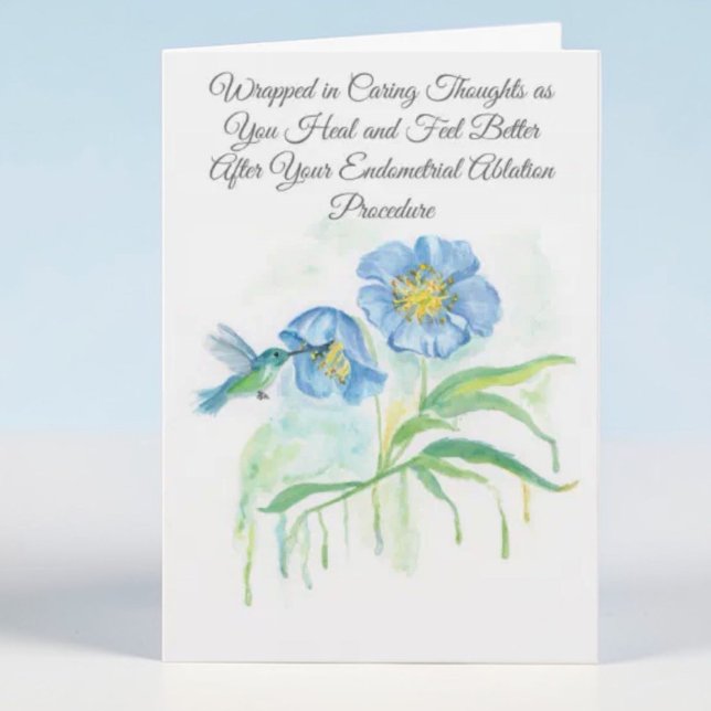 Get Well Endometrial Ablation Procedure Poppy Card (Creator Uploaded)