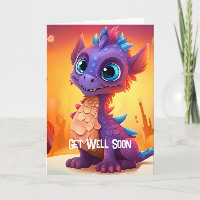 Get Well - Folded Greeting Card (Front)
