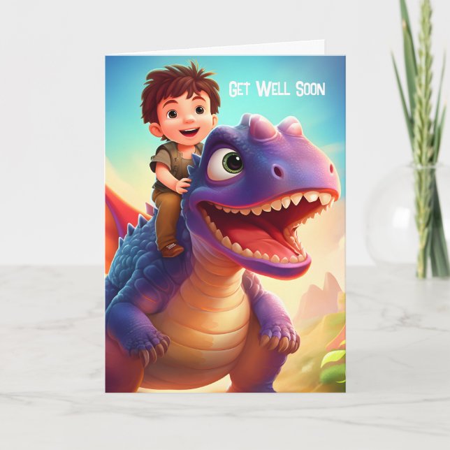 Get Well - Folded Greeting Card (Front)