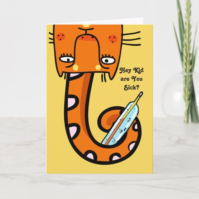 Get Well for Kids from Cat Card (Front)