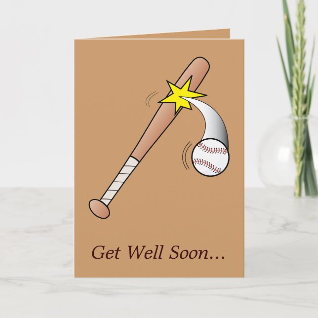 Get Well from Baseball Team Card (Front)