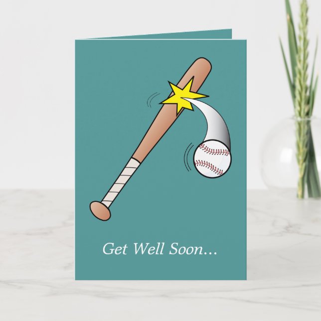 Get Well from Baseball Team Card (Front)