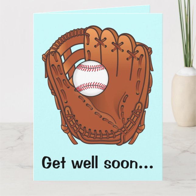 Get Well from Baseball Team Large Card (Front)