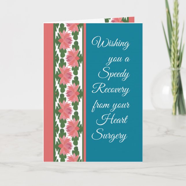 Get Well from Heart Surgery Card, Water Lilies Card (Front)