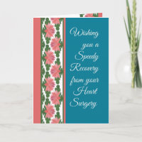 Get Well from Heart Surgery Card, Water Lilies