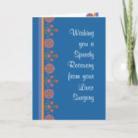 Get Well from Liver Surgery Rangoli Border Blue