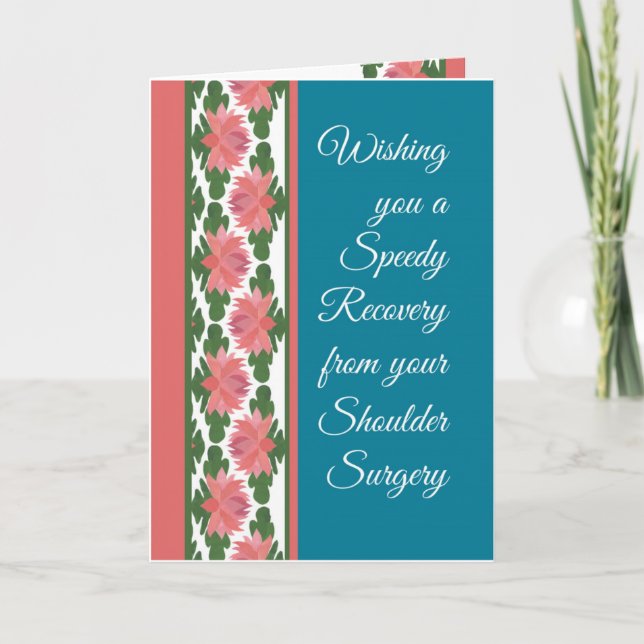 Get Well from Shoulder Surgery Card, Water Lilies Card (Front)