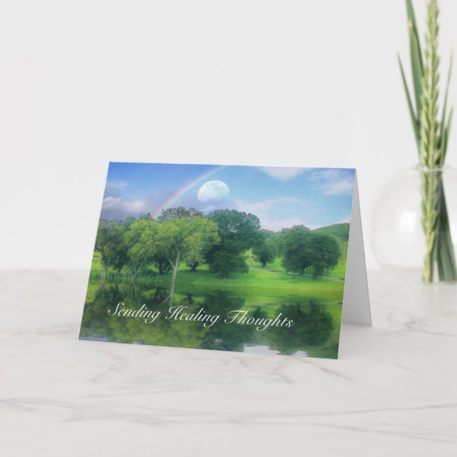 Get Well Healing Thoughts Card (Front)