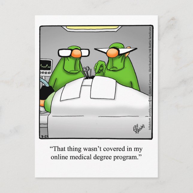Get Well Humour Poster "Spectickles" Postcard (Front)