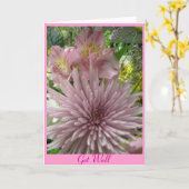 Get Well pink *customise Card (Yellow Flower)