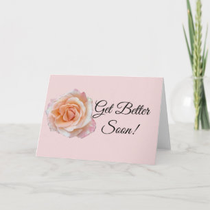 Get Well Pink Rose Card