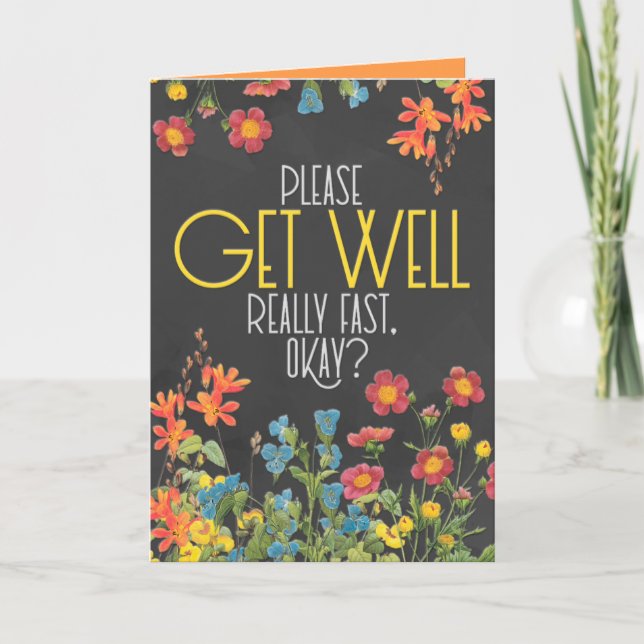 “Get Well Really Fast” Funny Card (Front)