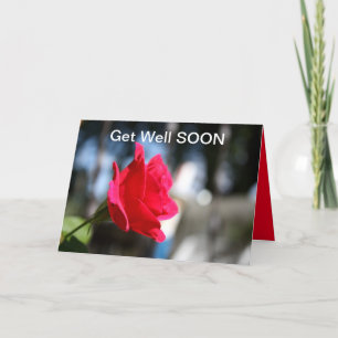 GET WELL ROSE Card
