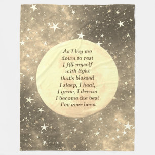 Get Well Sleep blessing design Fleece Blanket