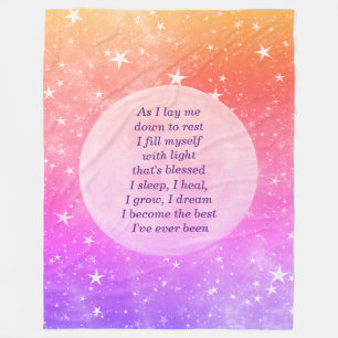 Get Well Sleep blessing design Fleece Blanket