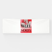 Get Well Soon 2.5x8 Vinyl Banner
