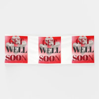 Get Well Soon 4x12 Vinyl Banner