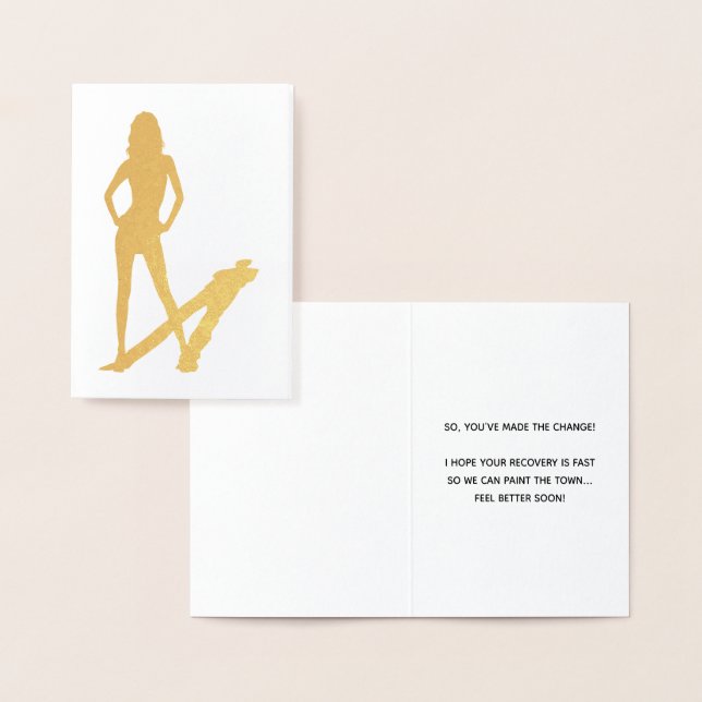 get well soon after gender change card (Display)