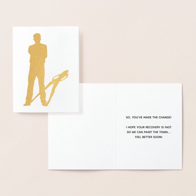 get well soon after gender change card (Display)