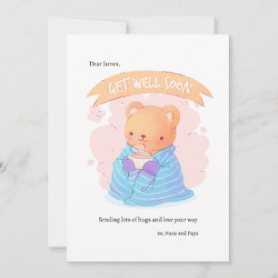 Get Well Soon Bear Card
