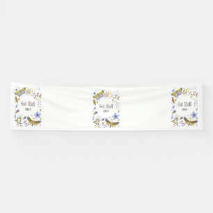 Get Well Soon Blues 2.5x10 Vinyl Banner