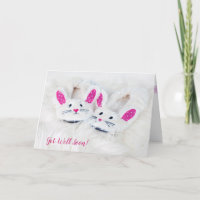 Get Well Soon Bunny Slippers On Fur