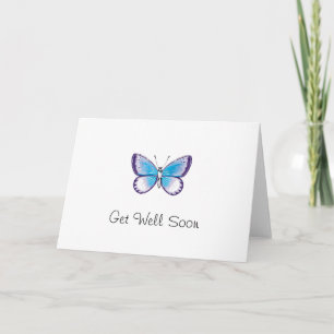 Get well soon butterfly card