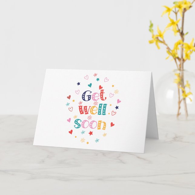 Get Well Soon Card (Yellow Flower)