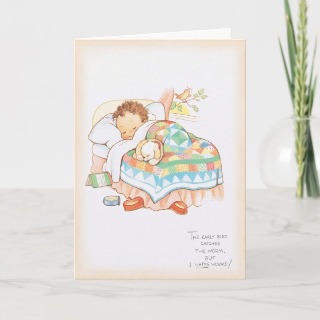Get well soon card, Early  Bird Card (Front)