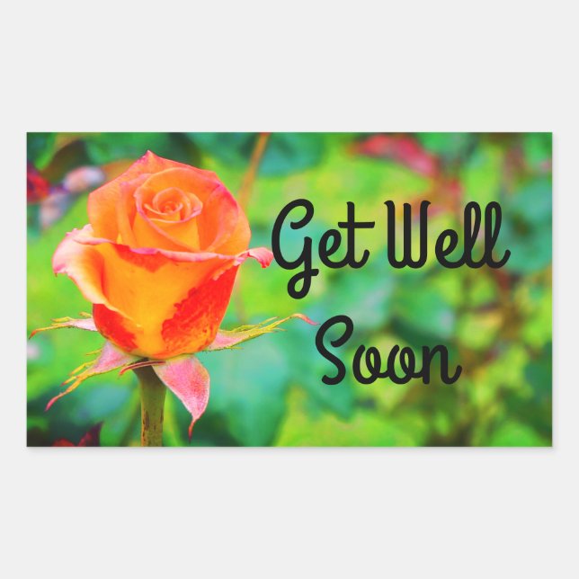 Get Well Soon Caribbean Rose #1-2 Stickers (Front)