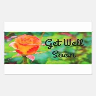 Get Well Soon Caribbean Rose #1-2 Stickers