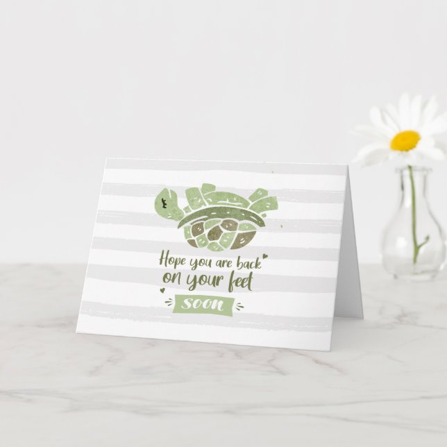 Get Well Soon Cute Best Wishes Custom Card (Small Plant)