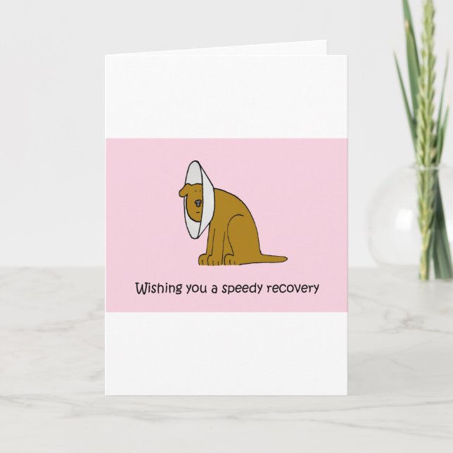 Get Well Soon Cute Cartoon Dog Card (Front)
