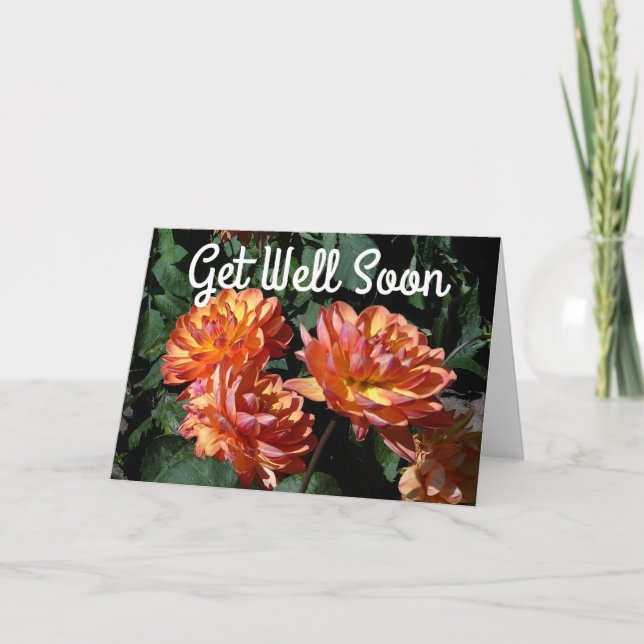 Get Well Soon Dahlia Pam Howden #1 Card (Front)