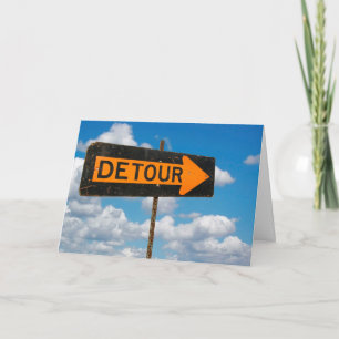 Get Well Soon Detour Sign Card