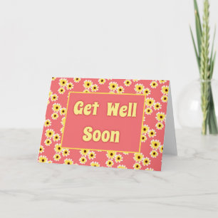 Get Well Soon Flower Card