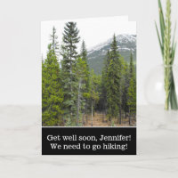 "Get well soon" + Forest and Mountain Scene